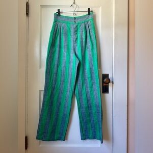 Ace & Jig Green and Blue Stripe Trousers
